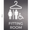 Thumbnail: graphite with white text vhb braille unisex ada fitting room men women all gender