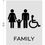 Thumbnail: family ada restroom acrylic sign light gray with black text and braille