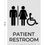 Thumbnail: light gray with white text vhb ada acrylic sign patient restroom braille