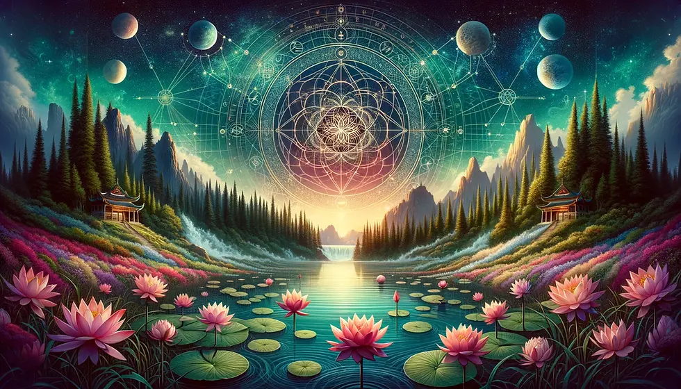 DALL·E 2024-02-04 10.28.17 - Create a background image featuring a tranquil pond of lotuse