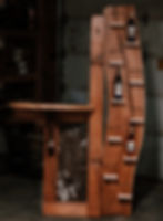 Tasting Bar with Metal Bottle holders