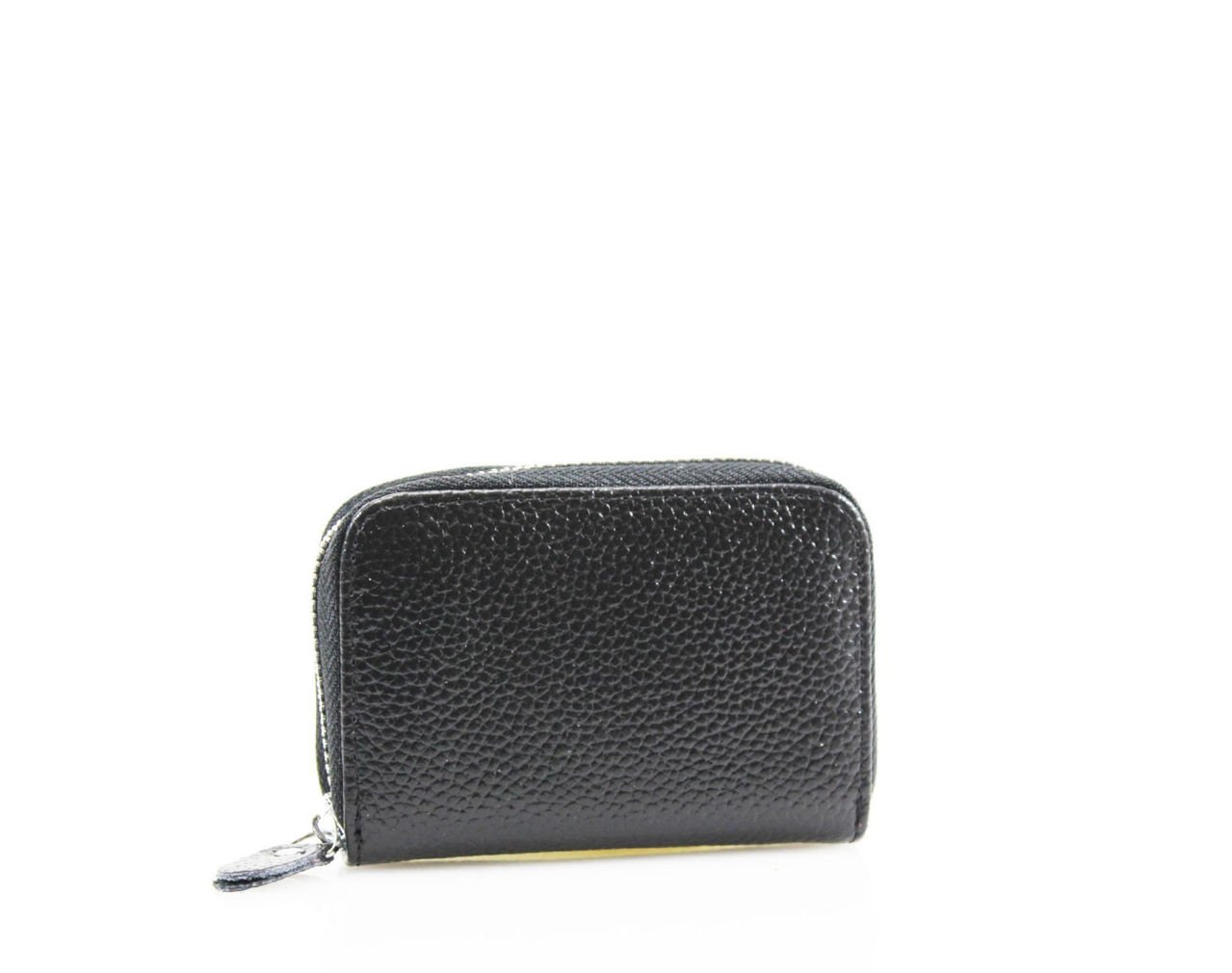 Black leather credit card holder