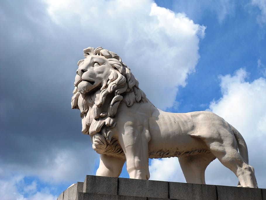 Lion Statue Standing Source: Wallpaper Flare