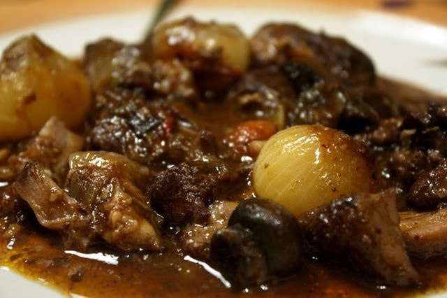 Traditional French Cuisine Pork Bourguignon-Photo Source-99 Cent Chef Blog