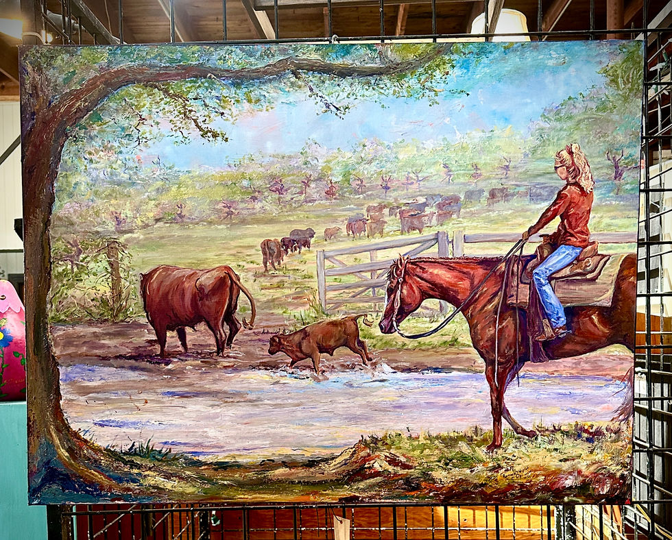 Texas Artist Original Horse Painting