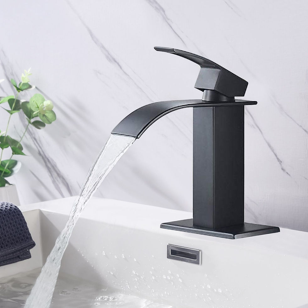 Thumbnail: Waterfall Spout Bathroom Faucet,Single Handle Bathroom Vanity Sink Faucet