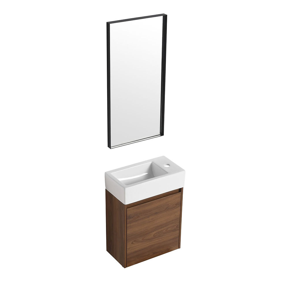 Thumbnail: Bathroom Vanity With Single Sink; 18 Inch For Small Bathroom