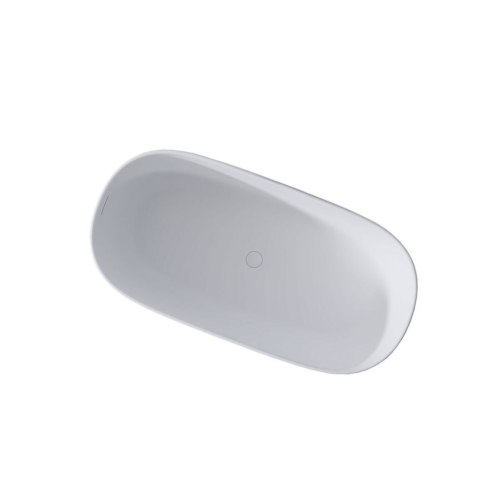 Thumbnail: 51'' Freestanding Bathtub Resin Stone Soaking Bathtub Solid Surface Modern Tubs