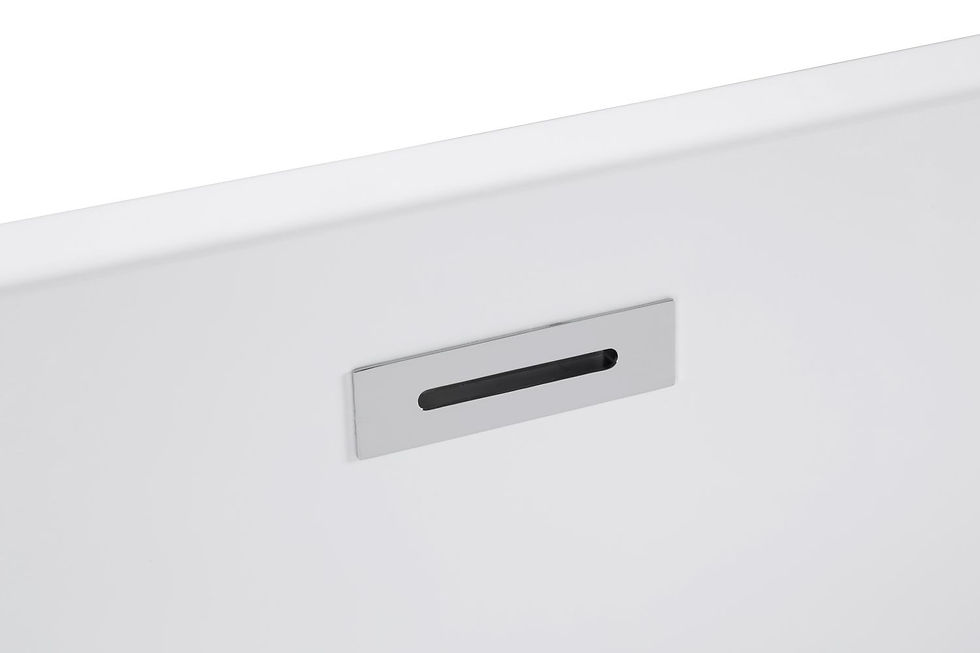 Thumbnail: 55" Acrylic Freestanding Bathtub, Stand Alone Soaking Tub, Glossy White Acrylic,