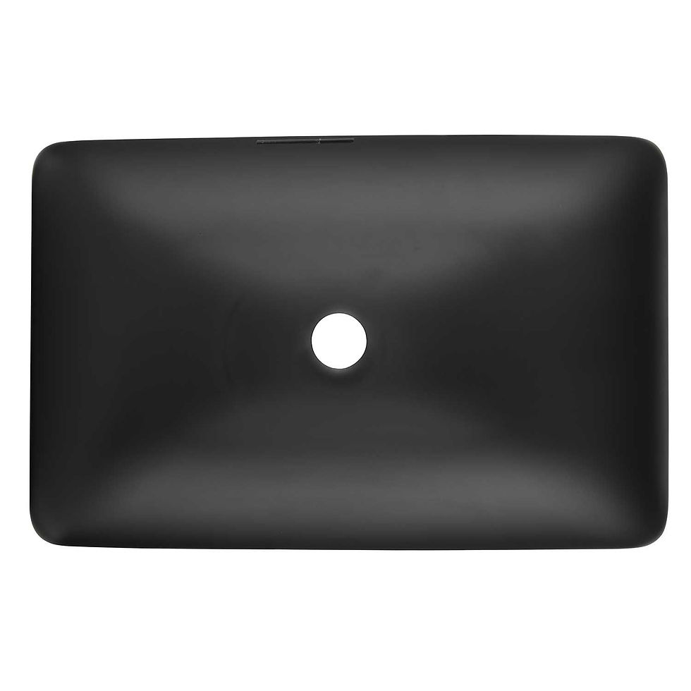 Thumbnail: Matte Shell Glass Rectangular Vessel Bathroom Sink