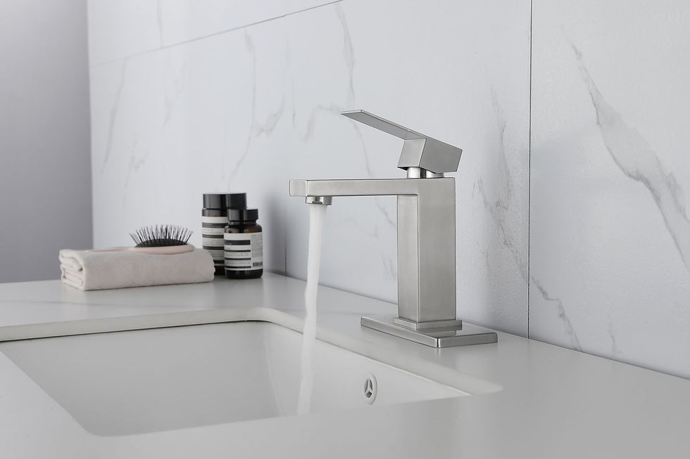 Thumbnail: Waterfall Spout Bathroom Faucet,Single Handle Bathroom Vanity Sink Faucet white