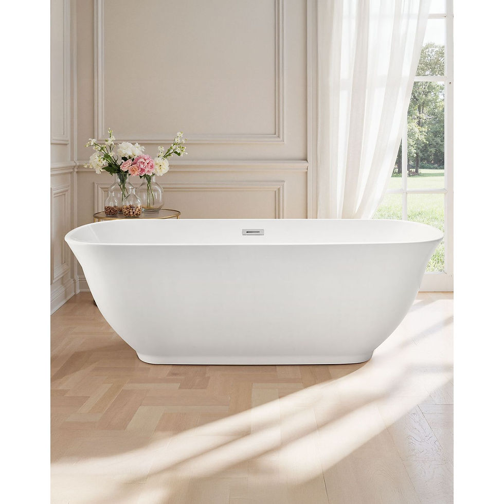 Thumbnail: 67 Inch Acrylic Freestanding Soaking Bathtub