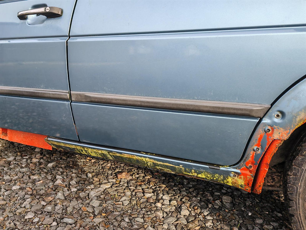 Miniaturbild: GOLF 2 JETTA 19E TÜRE TÜR HINTEN LINKS BLAU 5-TÜRER LA5T