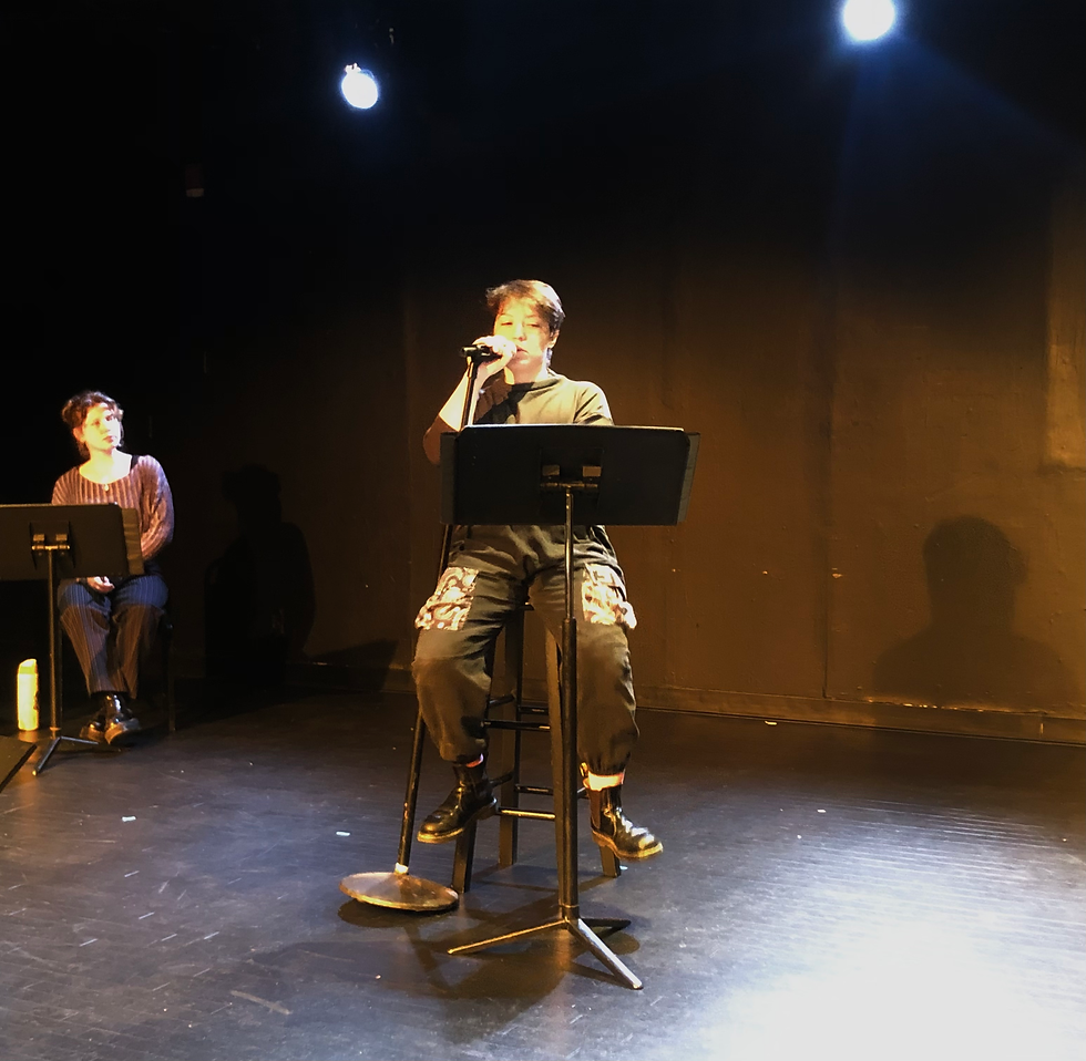 Left background: Isabel Ginsberg, Center: Cas Berta