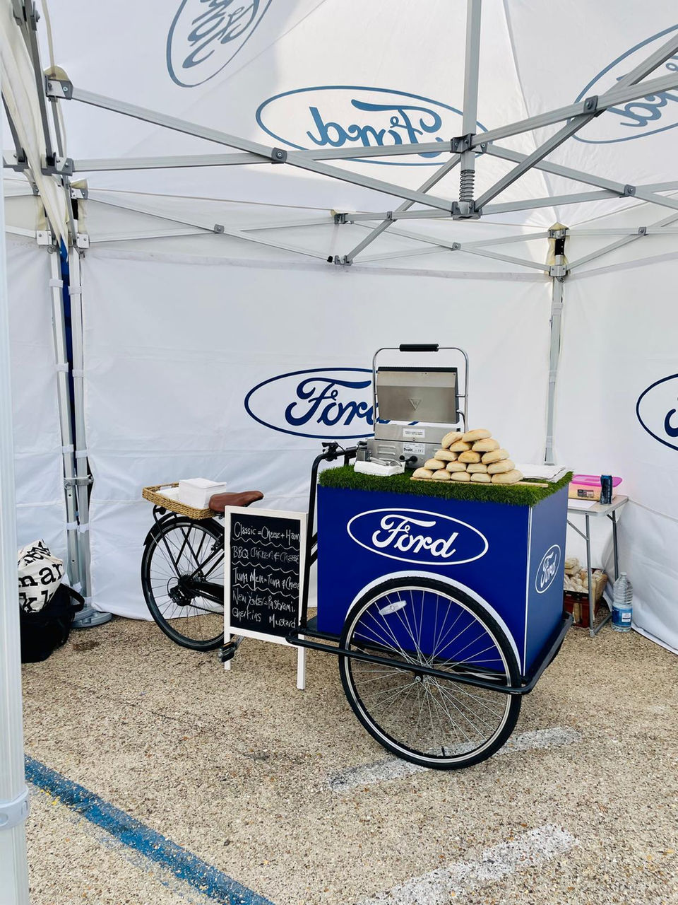 custom branded panini bar hire 