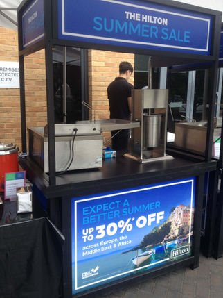 custom branded funfair churros stall 