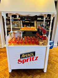 Aperol Spritz Bar hire Set up at an event in London by Love Candy Floss