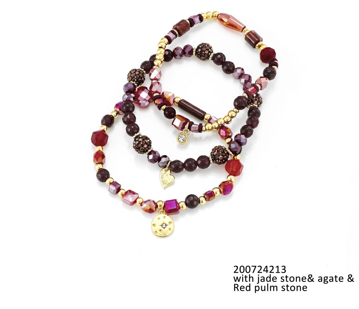 Armbandenset bordeaux