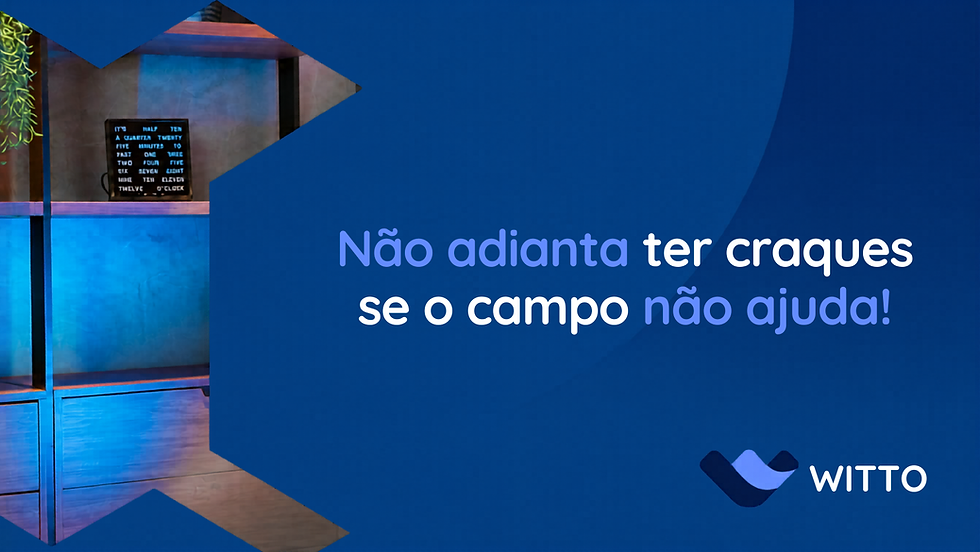 Não adianta ter craques se o campo não ajuda!