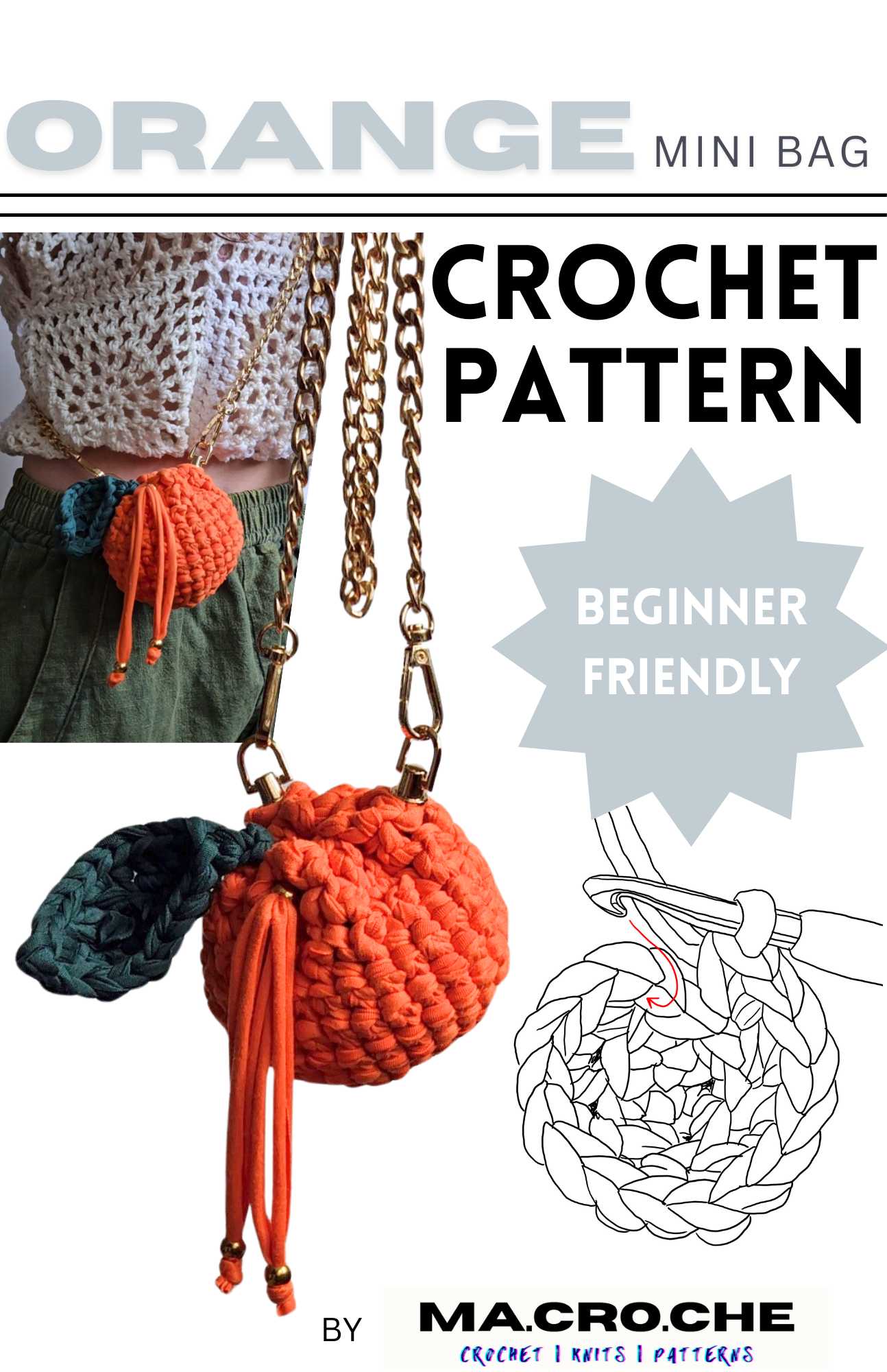 ORANGE MINI BAG CROCHET PATTERN