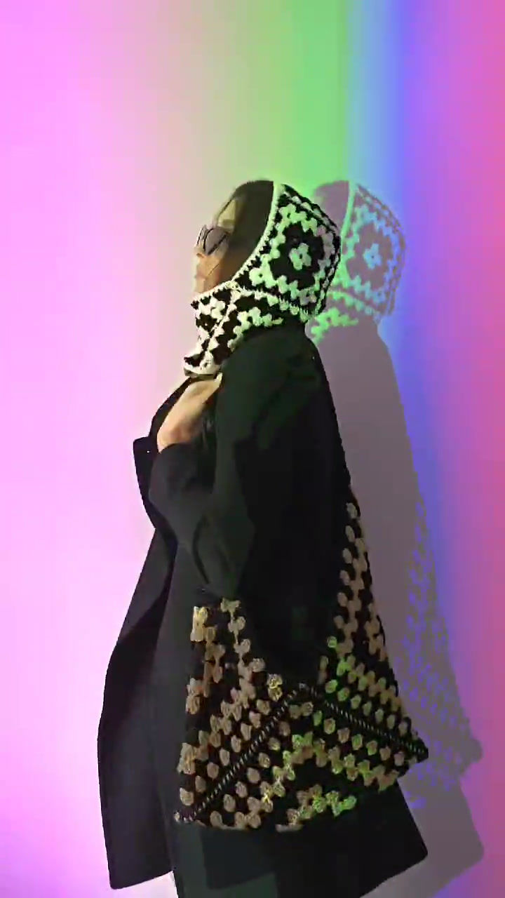 Thumbnail: Black and White Thinking Granny Square Balaclava