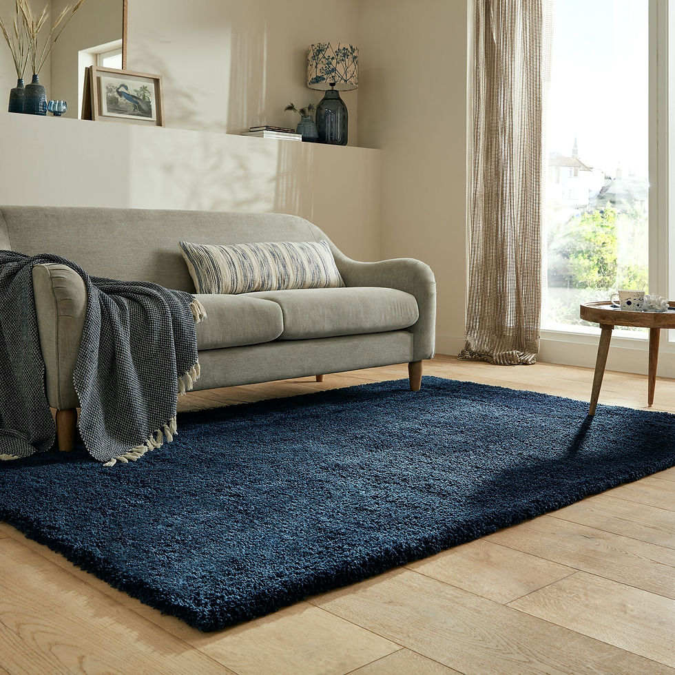 Cosy Teddy Navy Rug Ta5 Collections