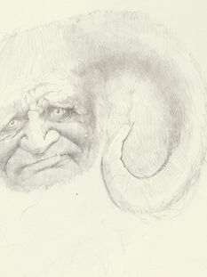 Children of the Citystate graphite sketch