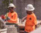 Students working on site