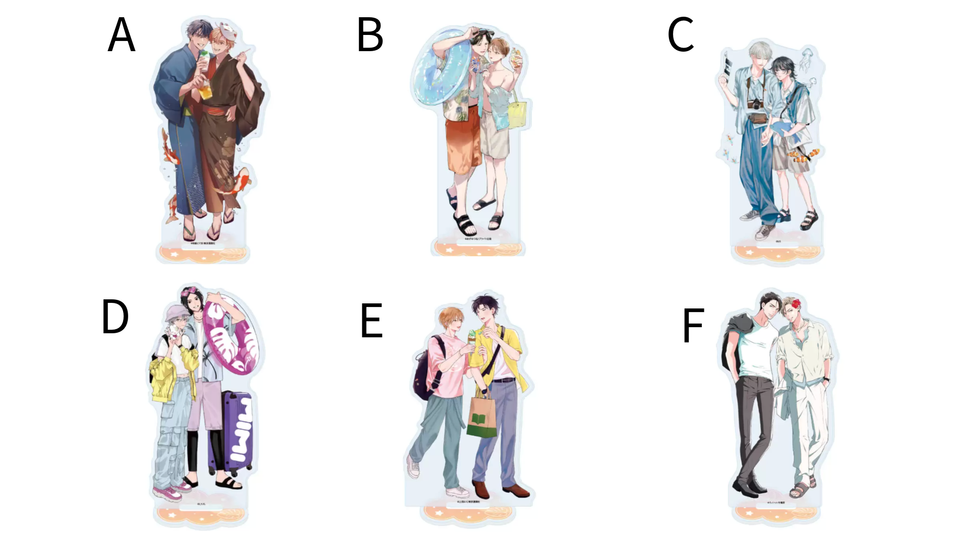 [PRE-ORDER] Couple's Summer Vacation Japan BL Fair Goods Part 1 - Acrylic Stand
