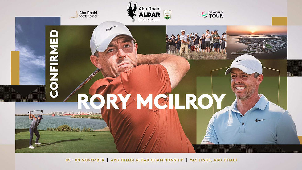 Rory McIlroy confirmed for the Abu Dhabi Aldar Championship