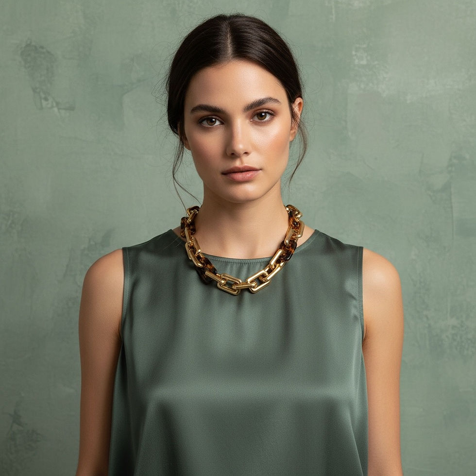 Thumbnail: Beautiful interlocking chain necklace