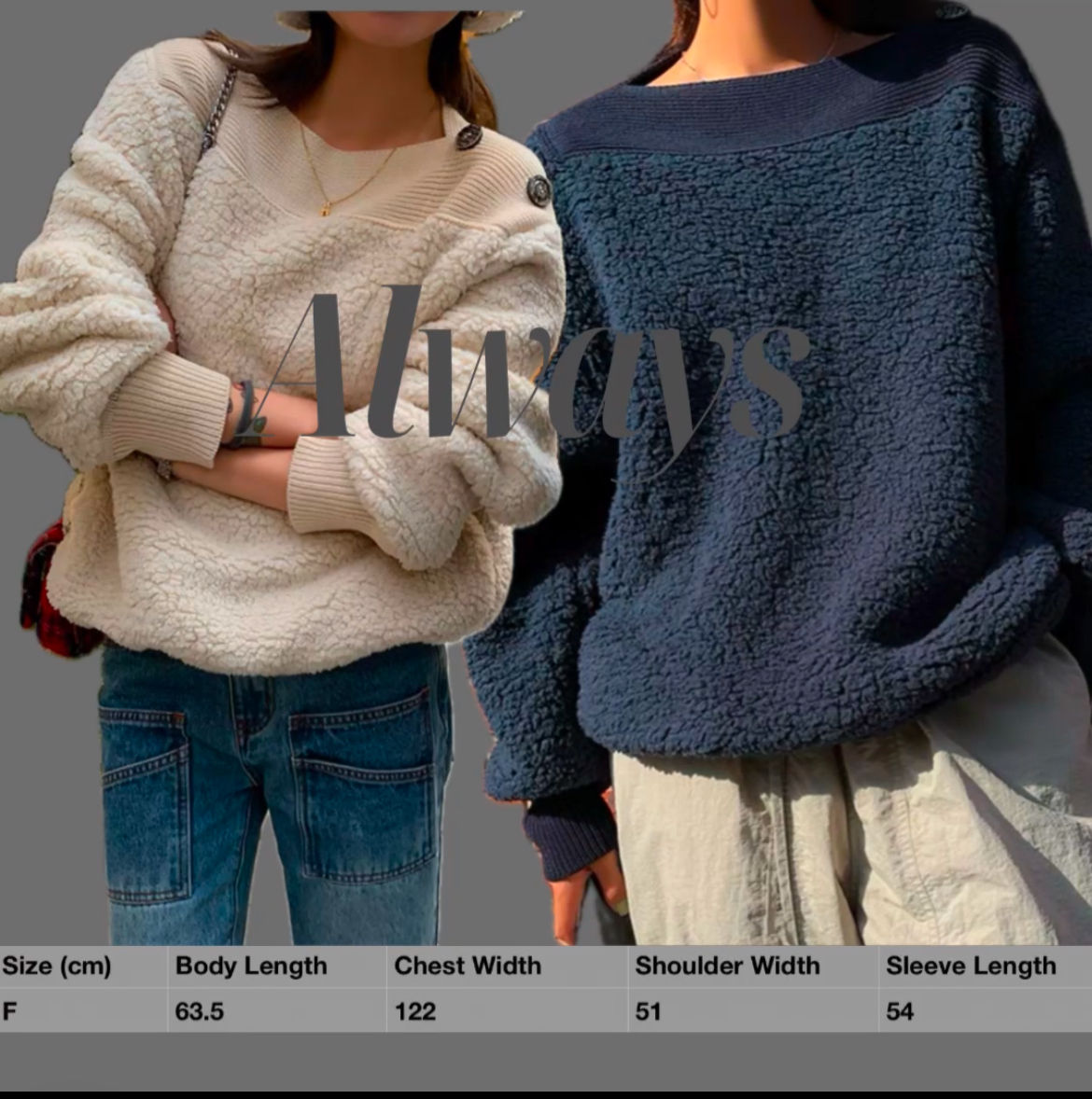 Thick round-neck loose short fleece sweatshirt