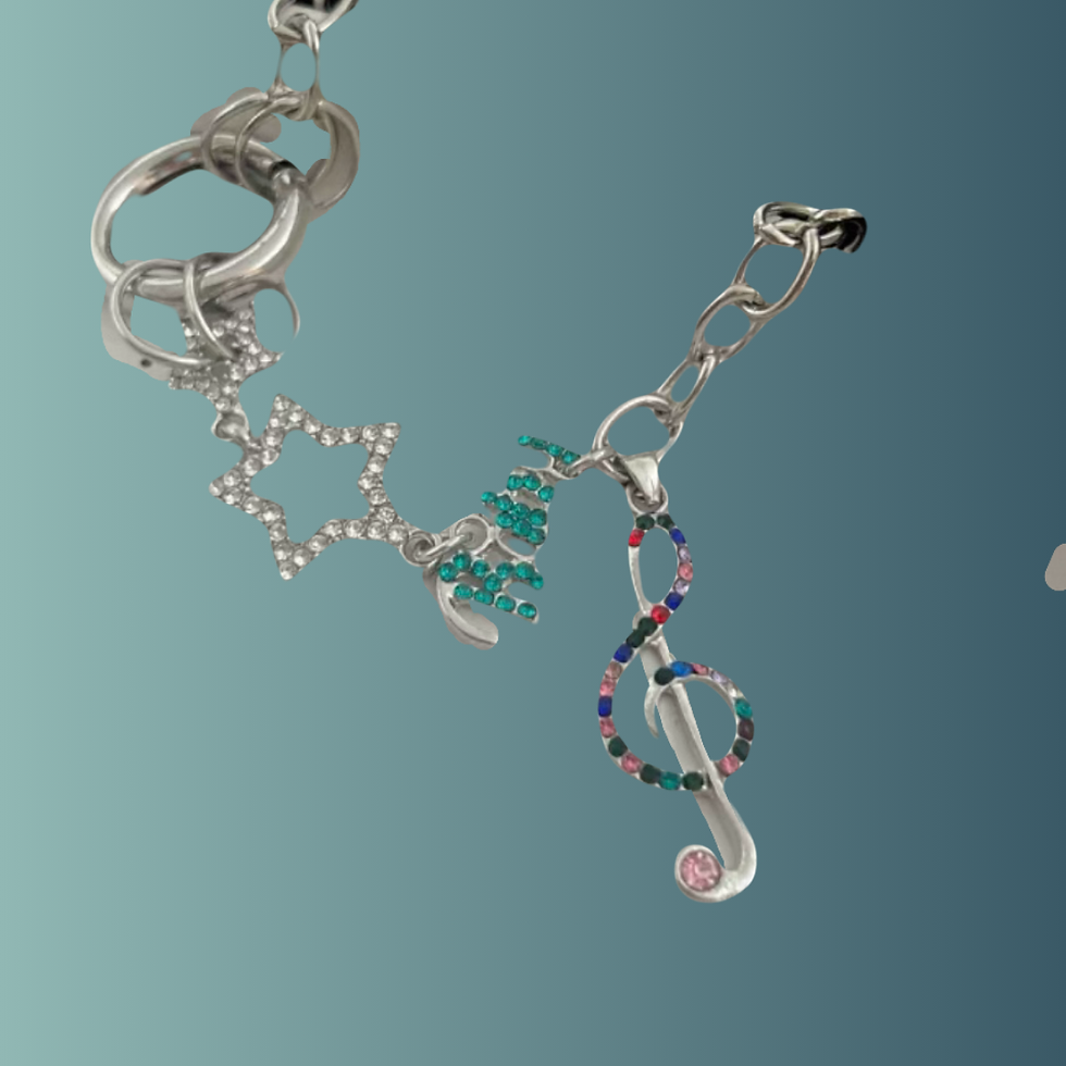 Thumbnail: Star and note double-layer necklace,
