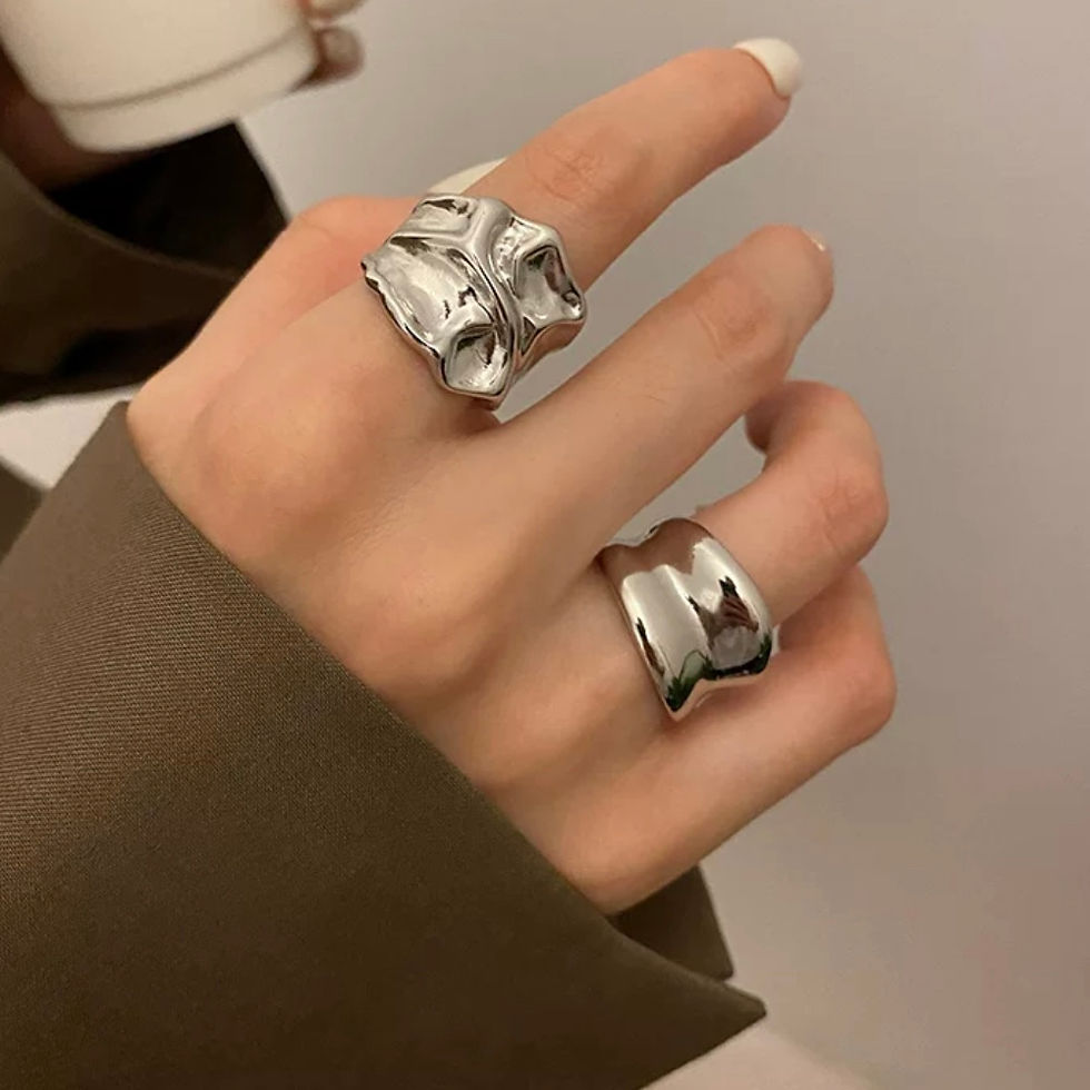 Thumbnail: Retro fashion hip-hop punk irregular open ring