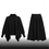 Thumbnail: A stylish dark fashion set featuring a high-neck batwing sleeve sweatshirt