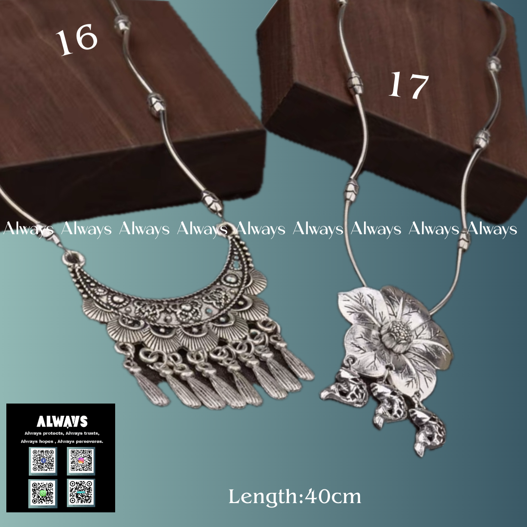 Vintage Ethnic Tibetan Exotic Style Simple Personality Tassel Necklace 的副本 的副本 的