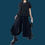Thumbnail: Unique design black wide-leg pants