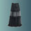 Thumbnail: Trendy niche design denim patchwork mesh half-length skirt,