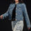 Thumbnail: Heavy-duty beaded and diamond-studded denim jacket