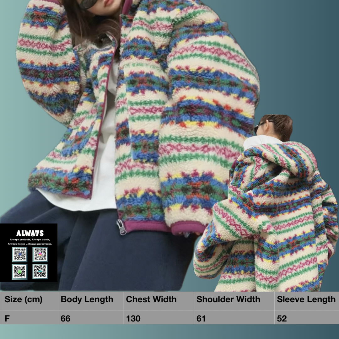 Women's fuzzy outerwear,  beautifully made of lamb fleece