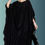 Thumbnail: Black bat sleeve long dress