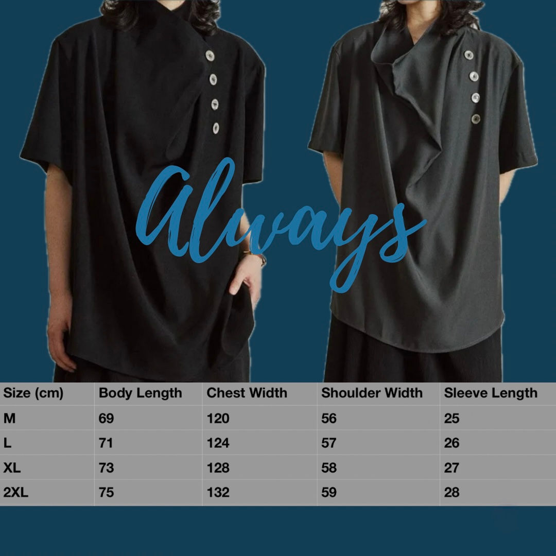 Solid color short-sleeve shirt