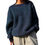 Thumbnail: Thick round-neck loose short fleece sweatshirt