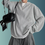 Thumbnail: Lazy chic waffle-style two-piece long-sleeve