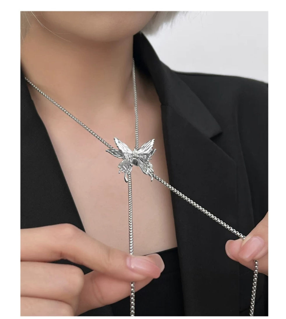 Thumbnail: Adjustable butterfly necklace