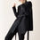 Thumbnail: Unisexual oversized black suit jacket