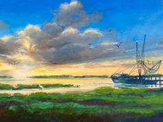 Shrimpboat at Sunrise #123