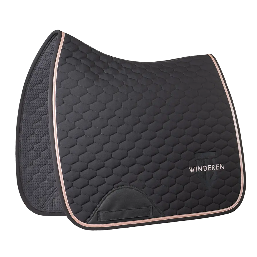 Winderen dressage saddle pad - Anthracite/Rose Gold