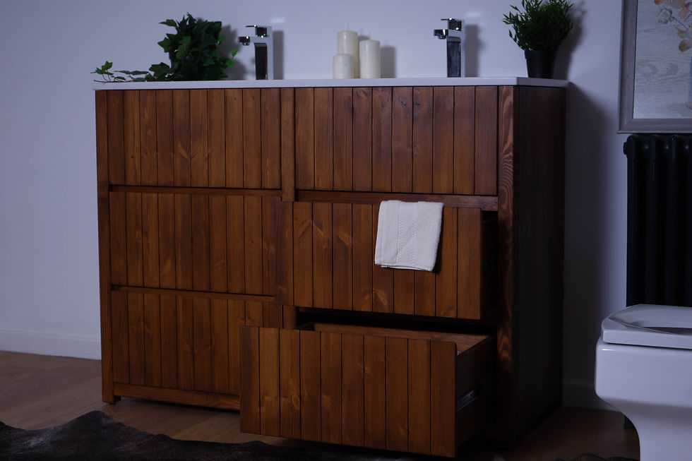 Thumbnail: His & Hers Artisan Bathroom Vanity With Quartz & Undermount basins - Walnut