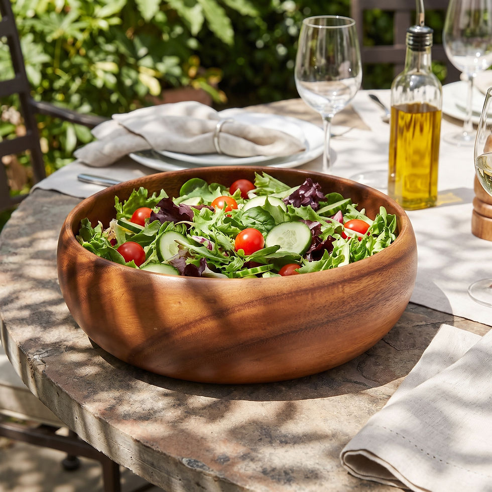 Thumbnail: Kora Acacia Large Round Salad Bowl